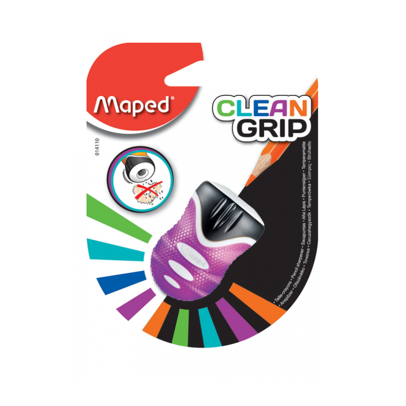 TAILLE-CRAYON CLEAN GRIP 1 TROU MAPED
