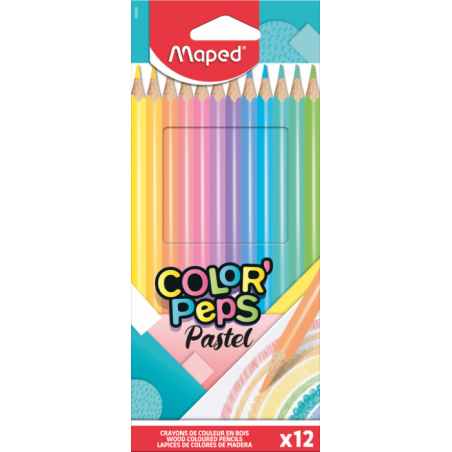 CRAYONS COULEUR DE 12 EFFAÇABLES COLOR'PEPS 832812 , coloriage, mini  artiste,  MAPED Tunisie, livraison gratuite à