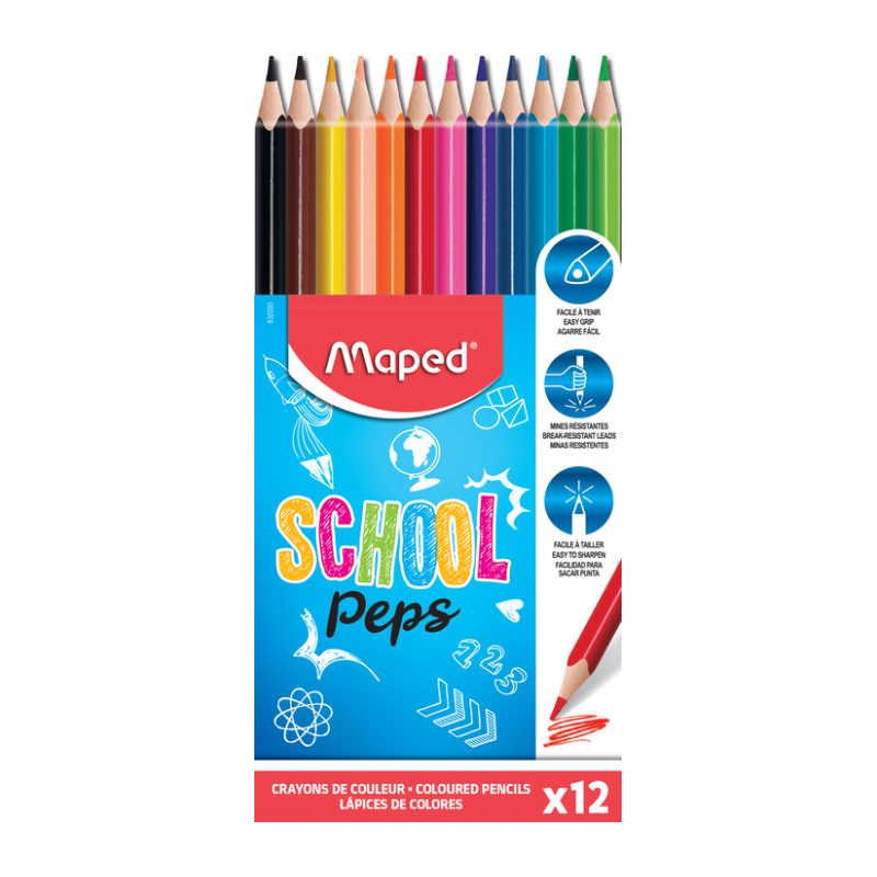 CRAYONS COUL SCHOOL PEPS  MAPED