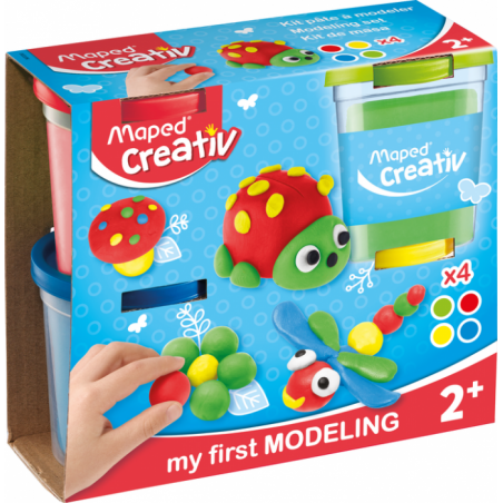 DOUGH POT X4 STD EARLY AGE MAPED CREATIV - jouet pour enfants