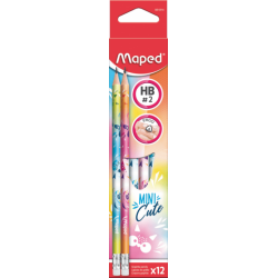 CRAYONS GRAPHITES HB GOMME MINI CUTE