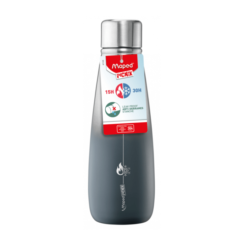 Maped Picnik : Bouteille isotherme 500ml adulte Couleur Gris