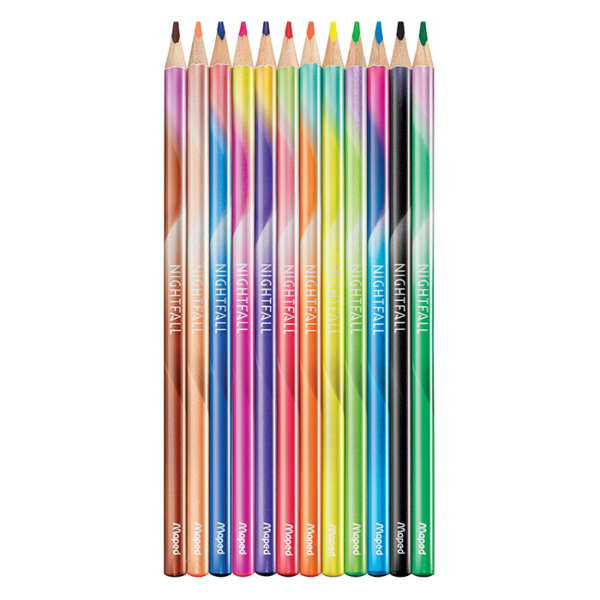 CRAYONS COULEUR BOIS NIGHTFALL X12