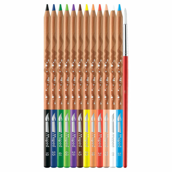 CRAYONS D'ARTISTE AQUARELLE X12 BOÎTE MÉTALLIQUE