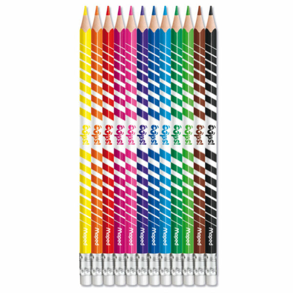 CRAYONS COULEUR DE 12 EFFAÇABLES COLOR'PEPS