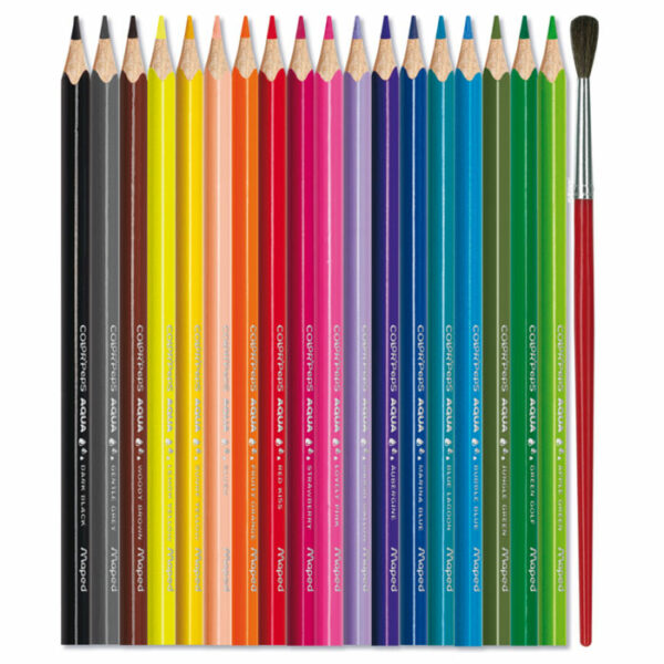 CRAYONS AQUARELLE COLOR'PEPS X18 + PINCEAU GRAT