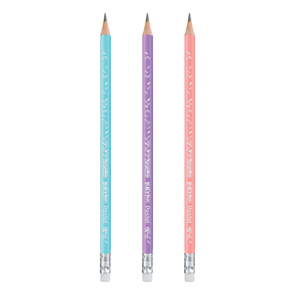 CRAYON NOIR  HB PASTEL EMBOUT GOMME