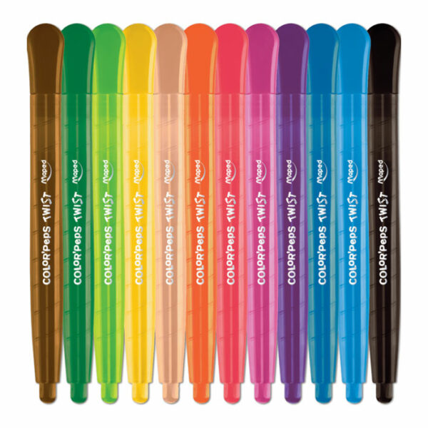 12 CRAYONS DE CIRE TWIST