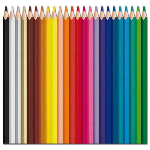 CRAYONS DE COULEUR PLASTIQUE COLORPEPS STRONG X24