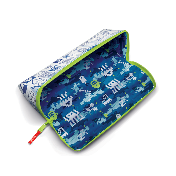 TROUSSE A CRAYONS VIDE XXL OPEN MOTIF BLEU