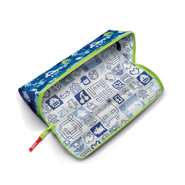 TROUSSE A CRAYONS VIDE XXL OPEN MOTIF BLEU