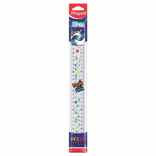 REGLE TWISTNFLEX 30CM PIXEL PARTY