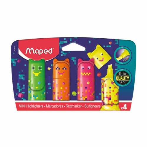 4 MINI MARQ FLUO PIXEL PARTY
