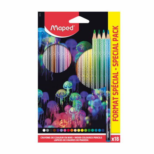 CRAYONS DE COULEUR DEEPSEA PARADISE X18