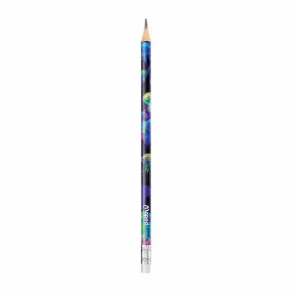 6 CRAYON GRAPHITE PLAST HB GOMME DEEPSEA PARADISE