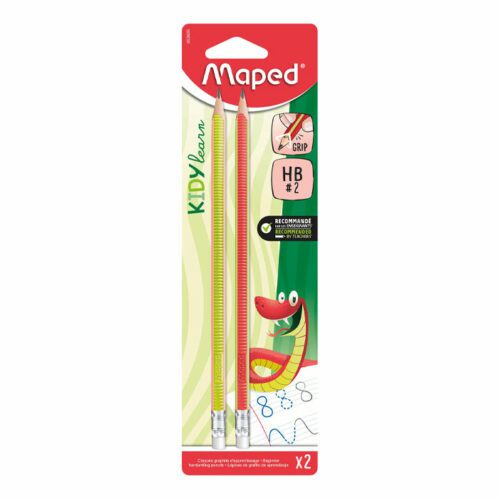 CRAYON NOIR AVEC GRIP EMBOUT GOMME