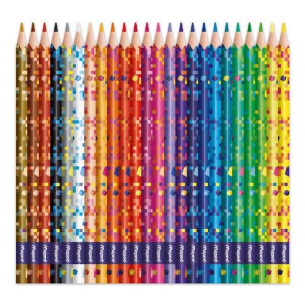CRAYONS DE COULEURS PIXEL PARTY X24